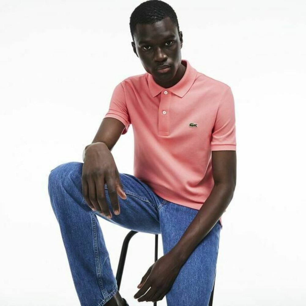 🐊LACOSTE SLIM FIT POLO, Trianon Pink *NWT*